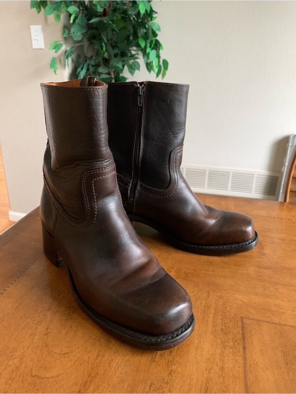 Frye Brown Leather Ankle Boot